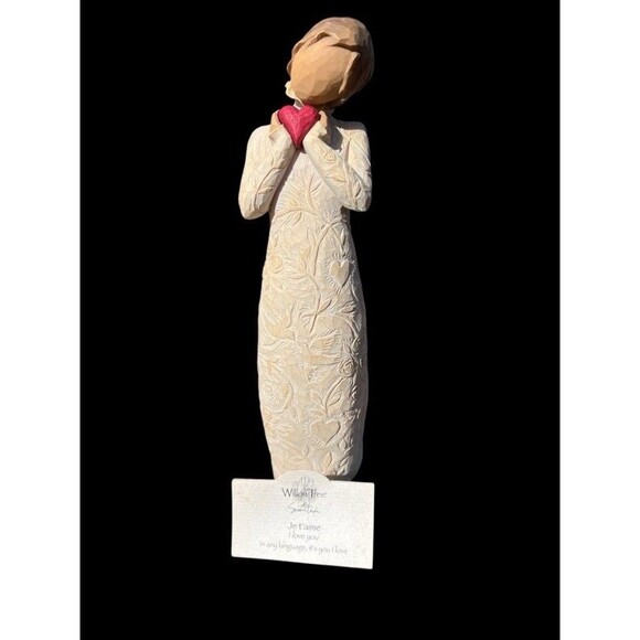 Willow Tree Je t'aime I Love You Figurine with Heart by Susan Lordi Demdaco 2009 - Picture 7 of 10